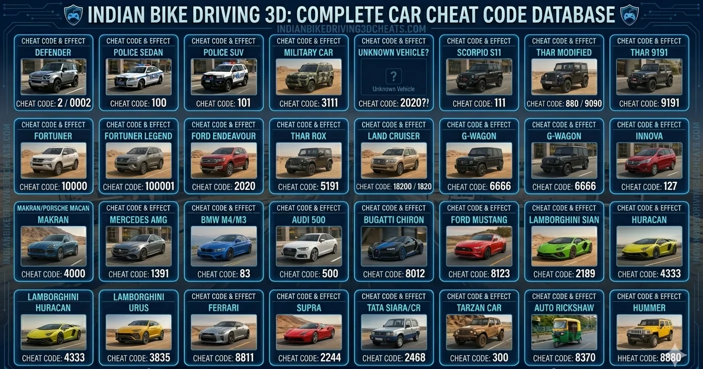 indian Bike Driving 3D Cheat Codes | Latest Cheat Code | 100% Working | 2026 8 Indian Bike Driving 3D Logo Cheat Code 10
